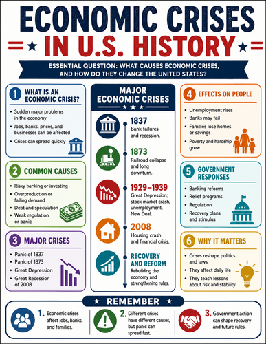 Economic Crises in U.S. History I U.S. History I Infographic
