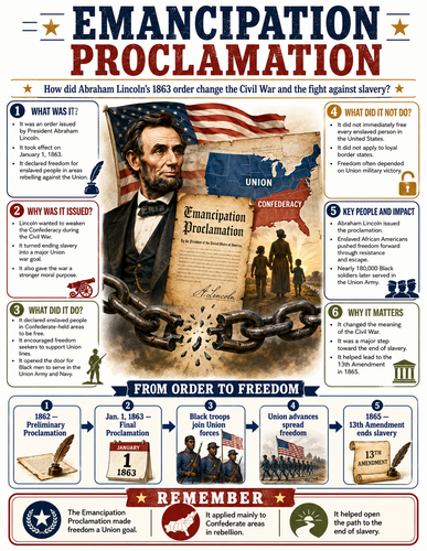 Emancipation Proclamation I U.S. History I Infographic