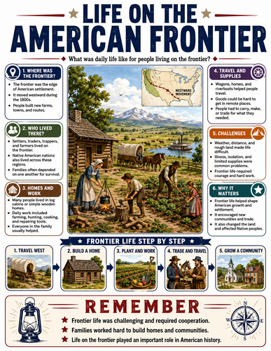 Life on the American Frontier I U.S. History I Infographic Mass Immigration to the United States I U