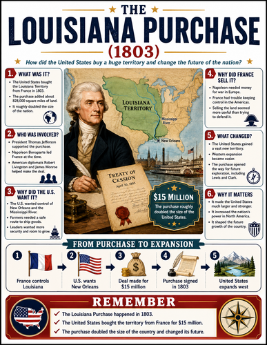 Louisiana Purchase I U.S. History I Infographic Slavery in the United States I U.S. History I Infogr