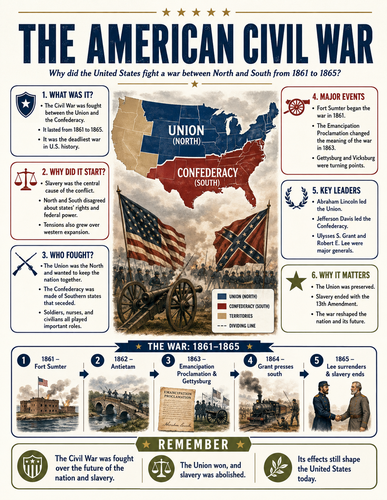 The American Civil War I U.S. History I Infographic The Atomic Bomb and the End of WWII I U.S. Histo