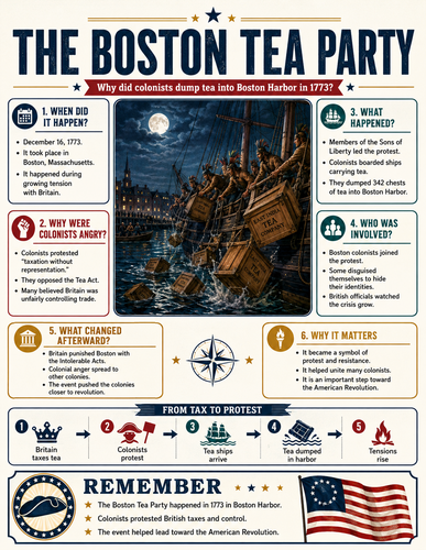The Boston Tea Party I U.S. History I Infographic The Causes of World War II I U.S. History I Infogr