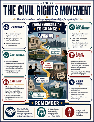 The Civil Rights Movement I U.S. History I Infographic The Declaration of Independence I U.S. Histor