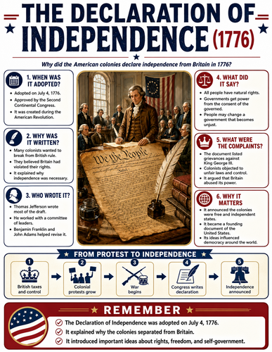 The Declaration of Independence I U.S. History I Infographic The Evolution of the U.S. Constitution