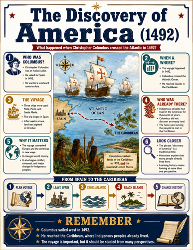 The Discovery of America I U.S. History I Infographic The Expansion of Cities in America I U.S. Hist