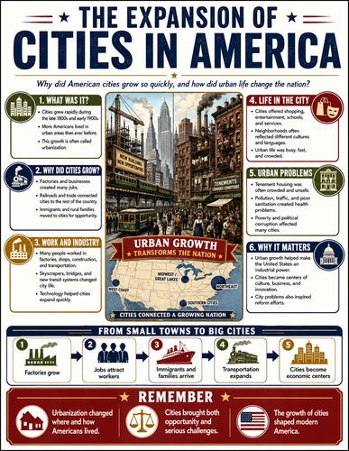 The Expansion of Cities in America I U.S. History I Infographic The First Thanksgiving I U.S. Histor