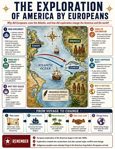 The Exploration of America by Europeans I U.S. History I Infographic The Great Depression I U.S. His
