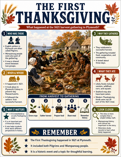 The First Thanksgiving I U.S. History I Infographic The Indian Removal Act and Trail of Tears I U.S.