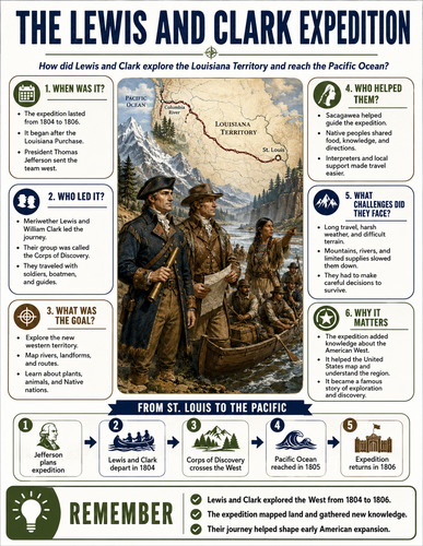 The Lewis and Clark Expedition I U.S. History I Infographic The Progressive Era Reforms I U.S. Histo