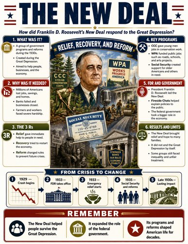 The New Deal I U.S. History I Infographic The Reconstruction Era I U.S. History I Infographic