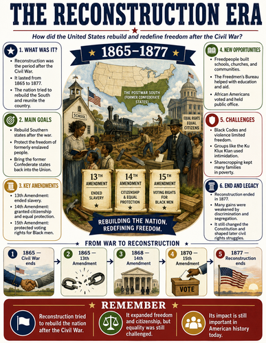 The Reconstruction Era I U.S. History I Infographic The Roaring Twenties I U.S. History I Infographi