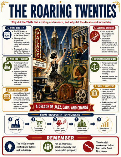 The Roaring Twenties I U.S. History I Infographic The Settlement of the 13 Colonies I U.S. History I