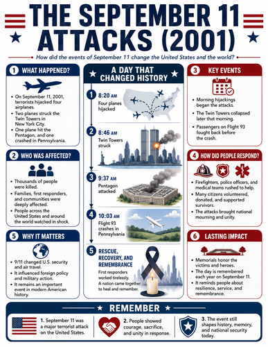 The September 11 Attacks I U.S. History I Infographic The Struggle Against Segregation I U.S. Histor