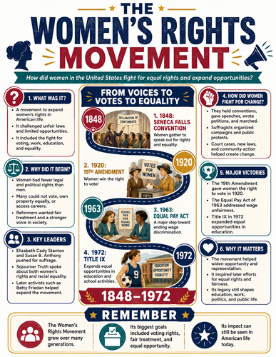 The Women's Rights Movement I U.S. History I Infographic_2 EMPTY ROW 1