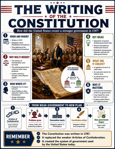 The Writing of the Constitution I U.S. History I Infographic EMPTY ROW 2