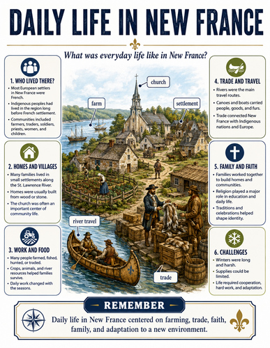 Daily Life in New france I Infographic