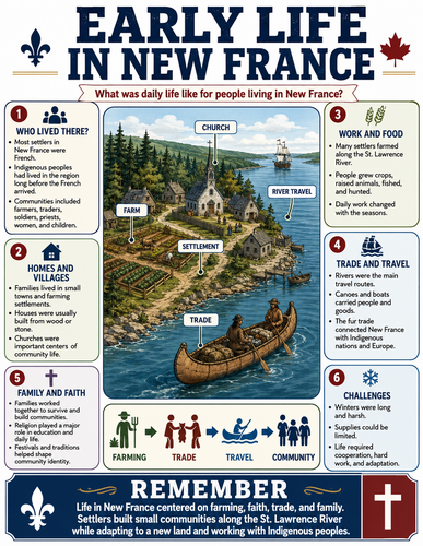 Early Life in New France I Infographic