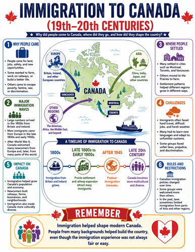 Immigration to Canada - 19th and 20th Centuries I Infographic
