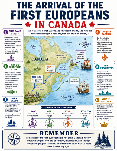 The Arrival of the First Europeans in Canada I Infographic