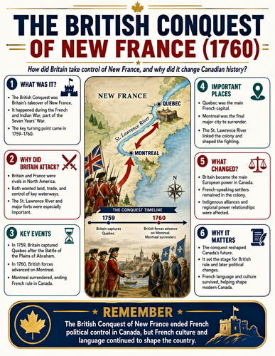 The British Conquest of New France I Infographic