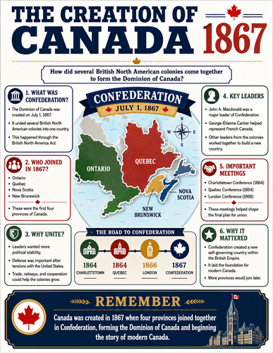 The Creation of Canada 1867 I Infographic
