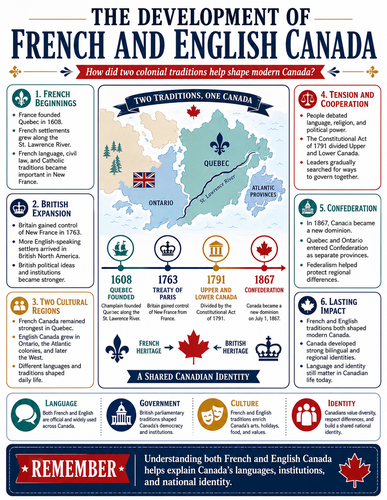 The Development of French and English Canada I Infographic