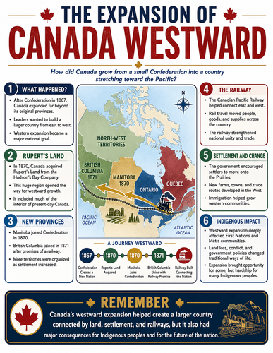 The Expansion of Canada Westward I Infographic