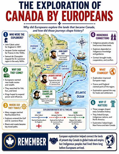 The Exploration of Canada by Europeans I Infographic