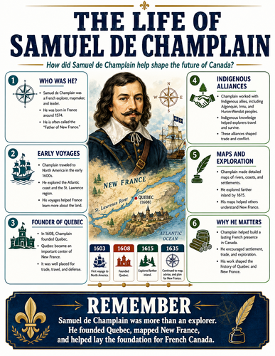 The Life of Samuel de Champlain I Infographic