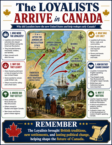 The Loyalists Arrive in Canada I Infographic