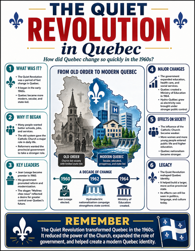 The Quiet Revolution in Quebec I Infographic