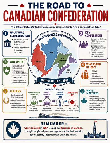The Road to Canadian Confederation I Infographic