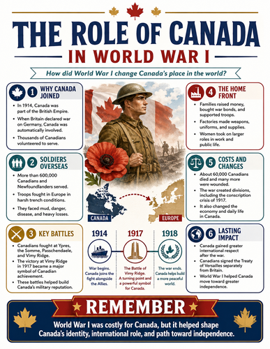 The Role of Canada in World War I I Infographic