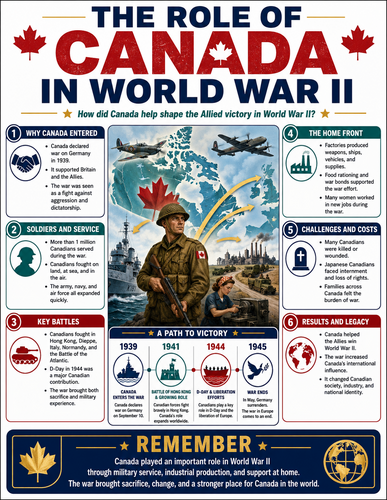 The Role of Canada in World War II I Infographic