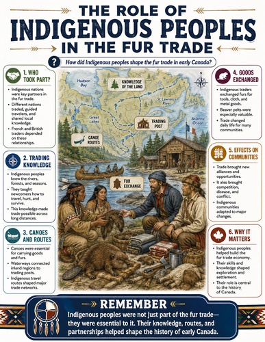 The Role of Indigenous Peoples in the Fur Trade I Infographic