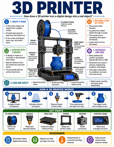 3D Printer I How Things Work I Infographic