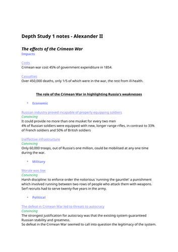 OCR History A level Alexander II