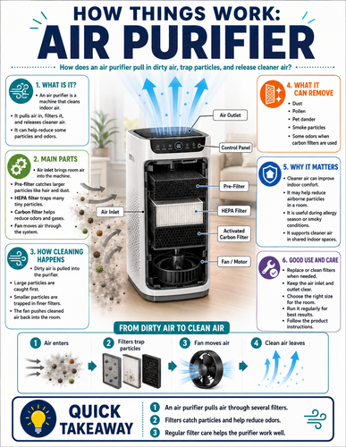 Air Purifier I How Things Work I Infographic