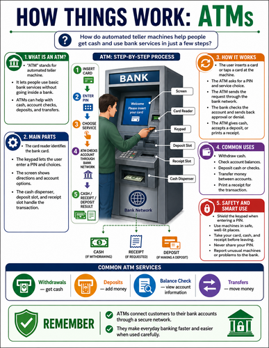 ATMs I How Things Work I Infographic