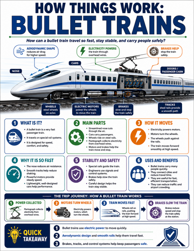 Bullet Trains I How Things Work I Infographic