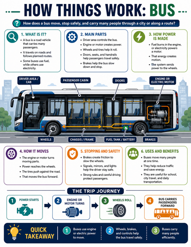 Bus I How Things Work I Infographic