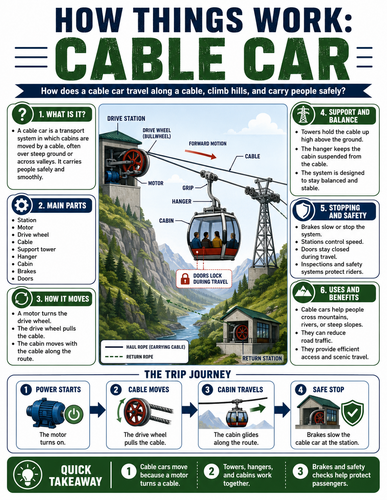 Cable Car I How Things Work I Infographic
