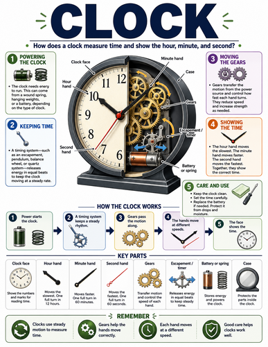 Clock I How Things Work I Infographic