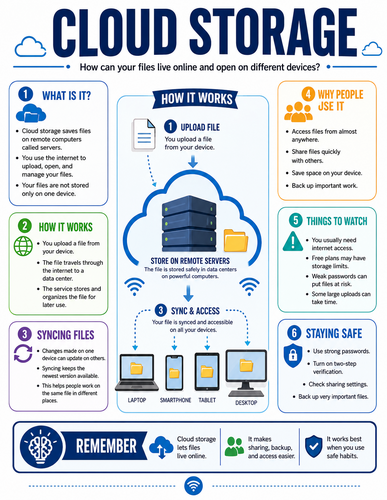 Cloud Storage I How Things Work I Infographic