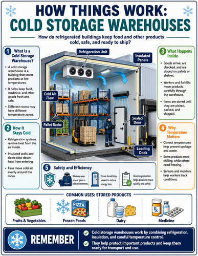 Cold Storage Warehouses I How Things Work I Infographic
