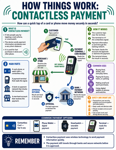 Contactless Payment I How Things Work I Infographic