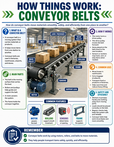 Conveyor Belts I How Things Work I Infographic