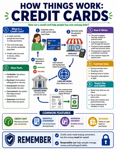 Credit Cards I How Things Work I Infographic