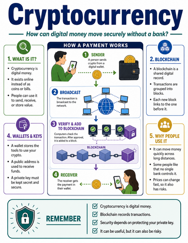 Cryptocurrency I How Things Work I Infographic