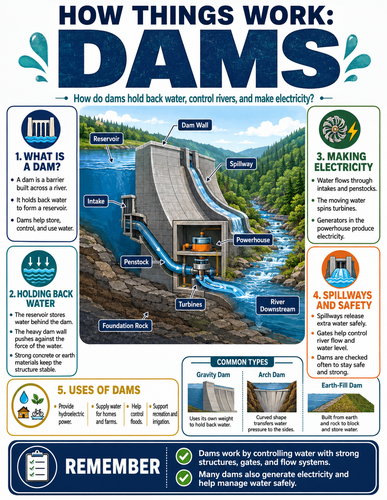 Dams I How Things Work I Infographic